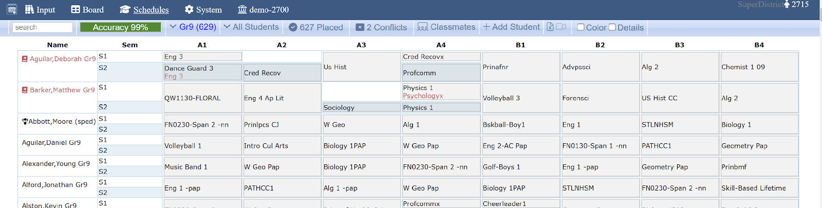 USA Scheduler Automated Building 99% Accuracy Screenshot